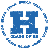 Class of 2026 Senior T-shirts (orders MUST be received by Sunday, August 3 to ensure completion by the first day of school)