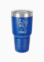 Highlands Sports Blue Stainless Steel Etched Tumbler