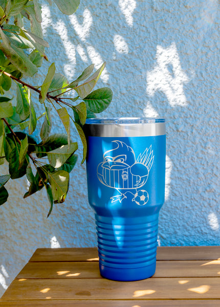 Highlands Sports Blue Stainless Steel Etched Tumbler