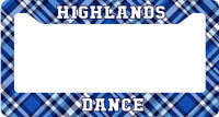 Highlands Dance License Plate Surround