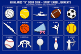 Personalized Highlands H Sports Door Sign | Tada Custom Creations