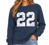Highlands Garment-Dyed Sport Team Number/Name Long Sleeve Tshirt (Comfort Colors)