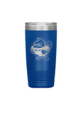 Highlands Sports Blue Stainless Steel Etched Tumbler