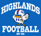 Highlands Hoodies - Highlands Bluebirds Football Bird