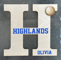 Custom Personalized Wood Cut Door Sign
