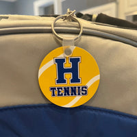 Tennis Fiberboard Keyring