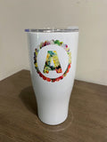 Floral Monogram 30 oz. Tumbler