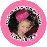 21st Birthday Sorority Girl Party Stickers