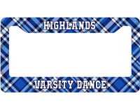 Highlands Dance License Plate Surround