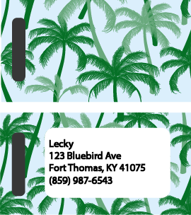 Palm Tree Bag Tag