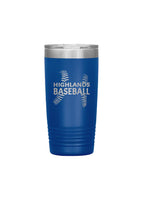 Highlands Sports Blue Stainless Steel Etched Tumbler