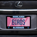 Highlands Bluebirds Custom/Personalized License Plate Surround