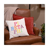 Sorority Colorful Throw Pillow