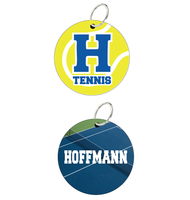 Tennis Fiberboard Keyring