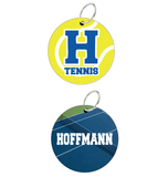 Tennis Fiberboard Keyring