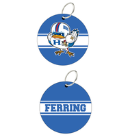 Football Fiberboard Keyring