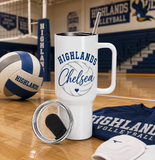 Volleyball 40 oz Handled Hydro Tumbler with Handle