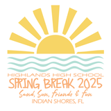 2025 Spring Break T-shirts/Tanks/Hoodies - Sun and Water