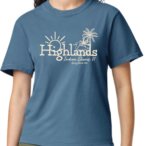 2025 Spring Break T-shirts/Tanks/Hoodies - Sun, Gulls & Palms