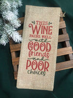 Holiday Wine Bags