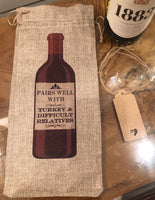 Holiday Wine Bags