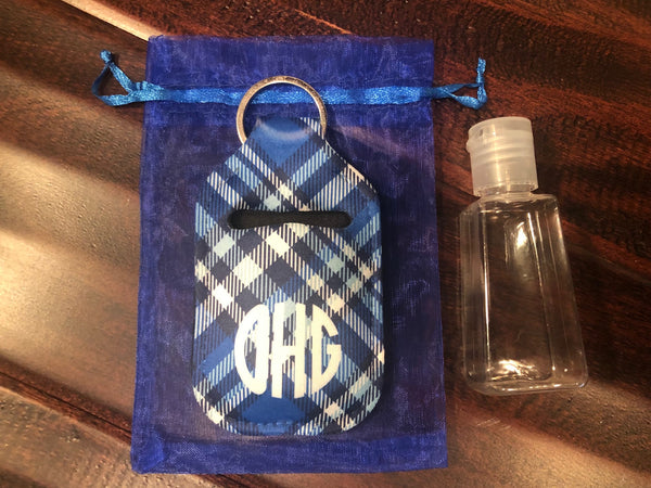 Monogrammed Hand Sanitizer Holder with Bottle