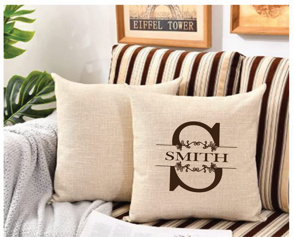 Custom Monogram Throw Pillow