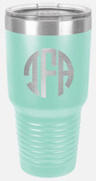 Monogram Stainless Steel Etched Tumbler/Water Bottle