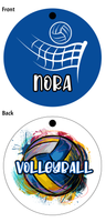 Volleyball Fiberboard Keyring